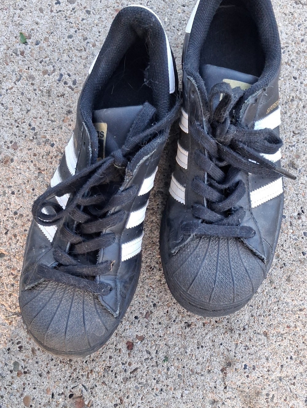adidas Black and White Kids Athletic Sneakers